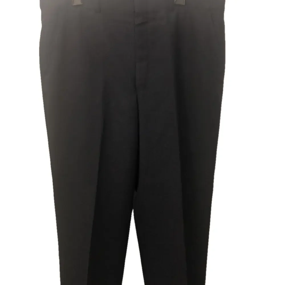Vintage Mens Black Wool Blend Dress Pants 38 X 30 Adams Row Inseam 30